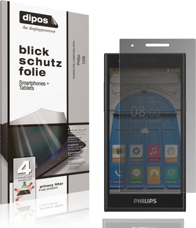 dipos – Matte Privacy Screenprotector geschikt voor Philips S396 | Anti-Spy Beschermfolie