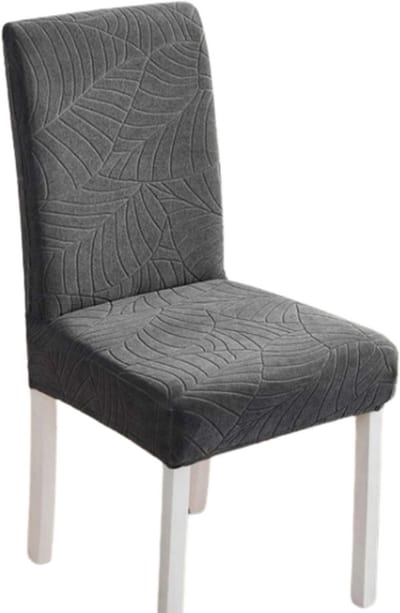 Ubieramy-meble Jacquard - Stoelhoes - Fluweel / Velours - Stretch - Donkergrijs - Jacquard Patroon