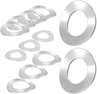 Set van 20 Elastische Asdiscs RVS Washers M6 Vlakke Wasmachines voor Schroeven en Bevestigingen
