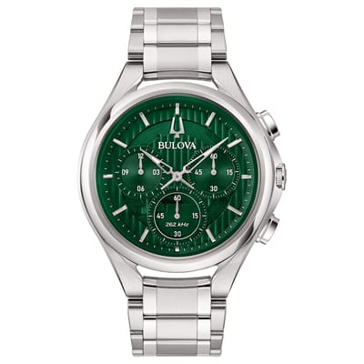 Bulova Curv 96A297 Horloge - Staal - Zilverkleurig - Ø 44 mm