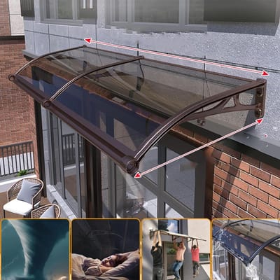 Deur Luifel - Overkapping Huisdeur - Bescherming Buiten - UV Bestendig Polycarbonaat - 80 x 150 cm - Groenblauw