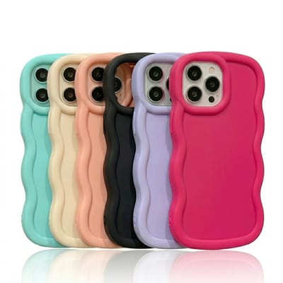 Meer kleurige siliconen telefoon hoesje set geschikt voor iPhone 13 Pro dames en meisjes – 6 stuks backcover met groot camera uitsparing, effen kleuren, flexibel ontwerp