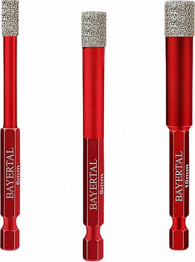 Tegelboorset 3-delig - Diamantboren - Harde Tegels Boren - Industriële Kwaliteit - 6 8 10 mm