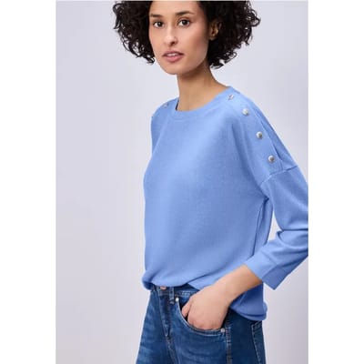Shirt met knoopdetail