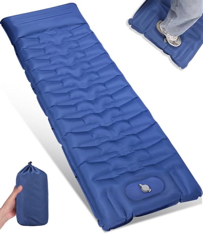 Unyqoos® Comfortabele en Dikke Zelfopblazende Slaapmat voor Outdoor Avonturen met Voetpomp
