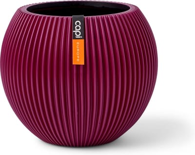 Capi Europe - Vaas bol Groove Colours - 10x9 - Paars - Opening Ø7 - Bloempot voor binnen - 5 jaar garantie - BGVP101