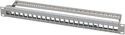 LOGILINK patchpaneel NK4057, 19", 24 keystone-modules, wit