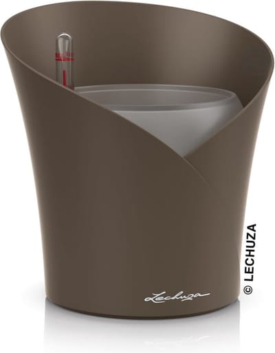 LECHUZA ORCHIDEA - Plantenbak - met uitneembare binnenbak - met bewateringssysteem - ALL-IN-ONE set met LECHUZA ORCHIDPON - taupe