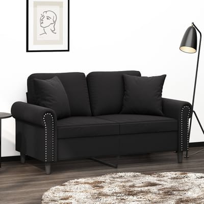 vidaXL - Sierkussens - 2 - st - 40x40 - cm - fluweel - zwart