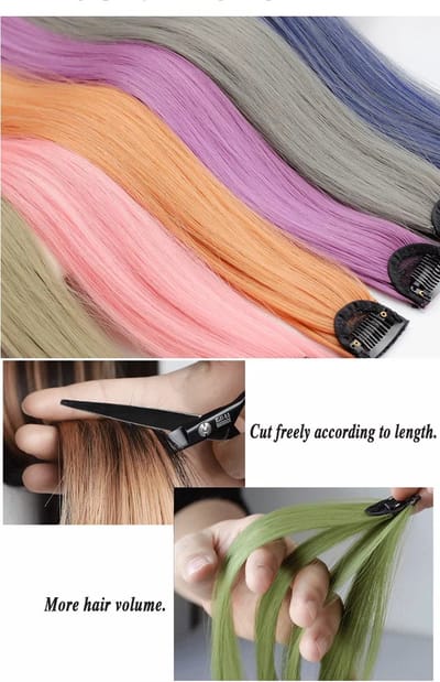 Prachtig gekleurde haarverlenging- Gekleurde haarverlenging- Lang en Zacht-Veilig en Onmerkbaar-Geef een vonk aan je look|sunflower/ R 74