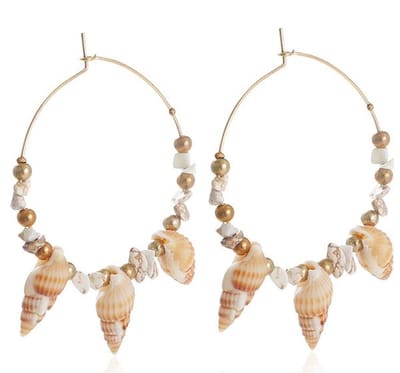 Oorbellen - oorringen - sieraad - oorsieraad - accessoire - goudkleurig - RVS - schelpen - kralen - vrolijk - geschenk - cadeau - feest - hip - trendy - tijdloos - chique - feest - dames - vrouwen - feestdagen - verjaardag