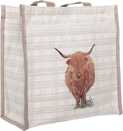 Shopper Tas - Boodschappentas Herbruikbaar - Dagelijkse Boodschappen - Rustieke Charme Stijl - 31 x 30 x 13.5 cm - Beige