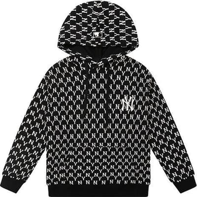 MLB All Over Logo Hoodie Unisex hoodies Zwart 31HDM2041-50L XS black