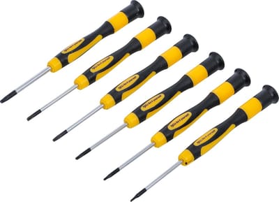 Precisie Schroevendraaierset 6-Delig voor T-Profiel (Torx) - Voor Fijne Schroefverbindingen