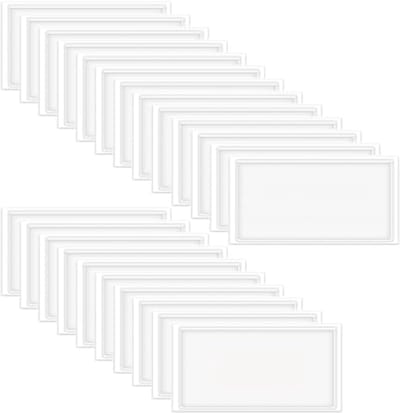Etiketteerhouders 10 x 5 cm - Zelfklevende Zaklabel voor School, Bibliotheek en Kantoor - 100 Stuks