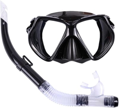 Snorkel Set - Duikbril Masker - Onderwater Zicht - Panoramisch Uitzicht - Universeel Passend - Zwart