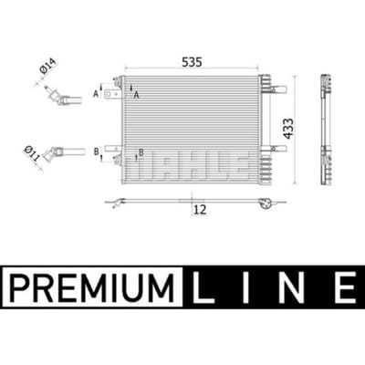 Condensator, airconditioning MAHLE AC 943 000P
