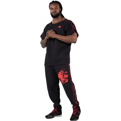 Gorilla Wear Buffalo Old School Trainingsbroek - Zwart / Rood - 4XL/5XL