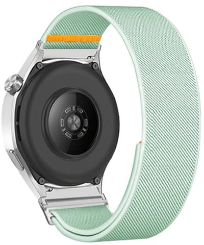 Nylon bandje - geschikt voor Garmin Vivoactive 4, Venu 3, Venu 2, Forerunner 255, Forerunner 265, Forerunner 570 (47mm) en Polar M / M2 / V3 en Grit X (PRO) - mínt