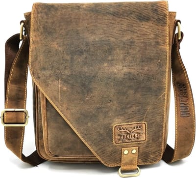 Hunters Jagerstas met holster omslag Vintagelook Buffelleer