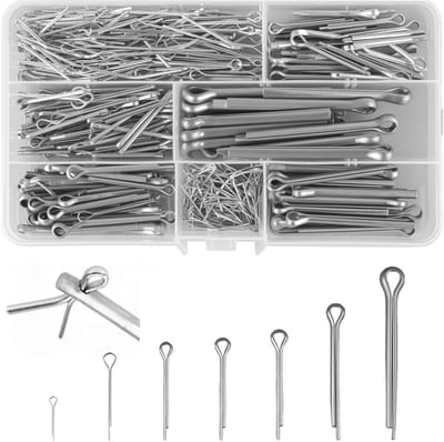 Solidchoice - 450 Stuks Splintenassortiment - Verzinkt Koolstofstaal in Kunststof Doos