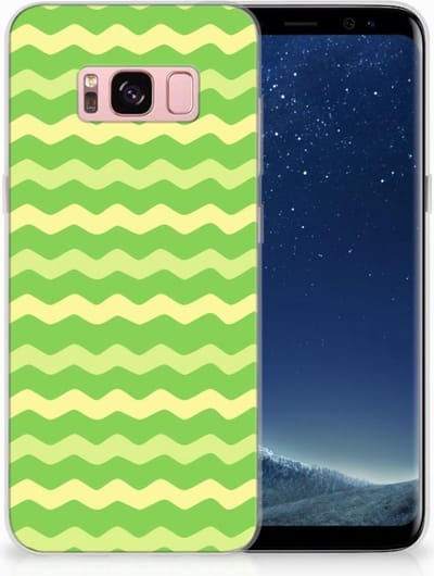 Samsung Galaxy S8 TPU bumper Waves Green
