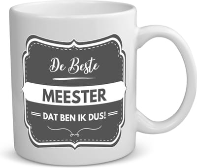 Akyol - de beste meester koffiemok - theemok - Meester - geweldige meester - school - verjaardagscadeau - afscheidscadeau - kado - 350 ML inhoud