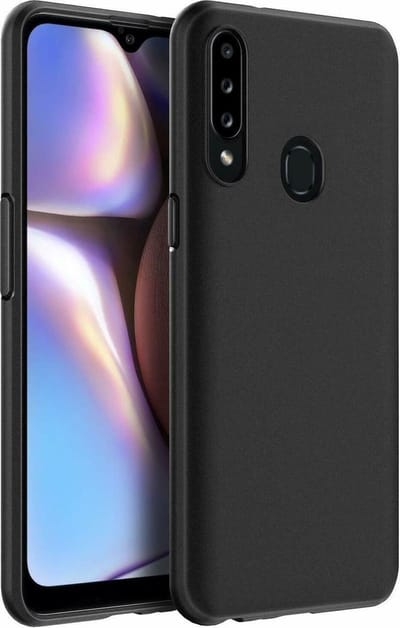 Samsung Galaxy A20s hoesje -  TPU Siliconen Case Cover Zwart