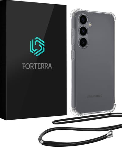Hoesje Geschikt voor Samsung Galaxy S25 - Met Koord - Shock Proof - Siliconen Case - Telefoonkoord - Back Cover - Telefoon Hoes Shockproof - Telefoonketting - Transparant