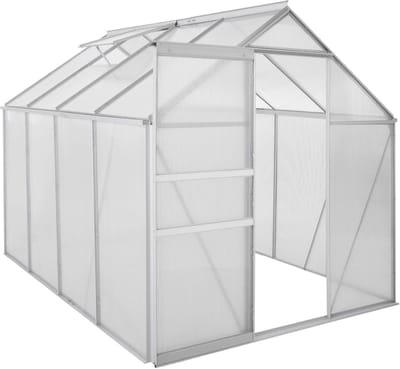 Aluminium broeikas voor de tuin 250 x 190 cm - Ideaal voor tomaten, planten en bloemen