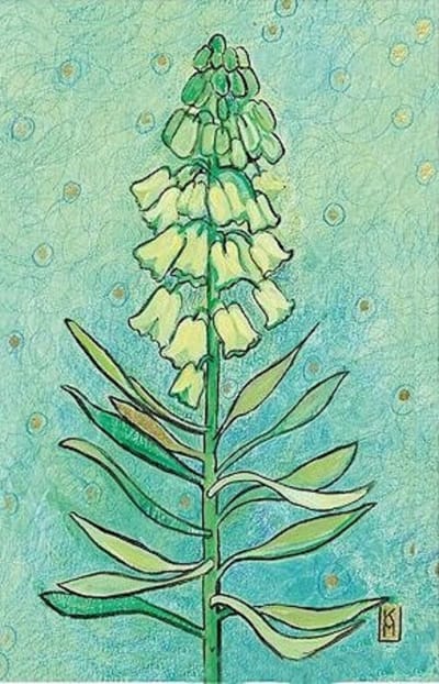 Dubbele kaart met env. Fritillaria 11,5x17,5cm