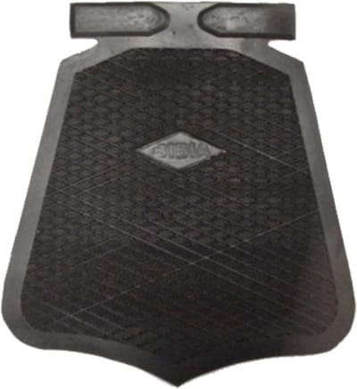 Bibia Spatlap klassiek - buigbaar rubber - zwart - 21x19 cm