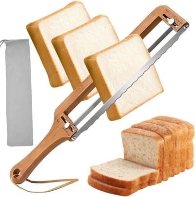 RVS Broodzaag met Houten Handvat voor Eenvoudig Snijden van Dik Brood, Taarten en Gebak - Premium Kwaliteit en Ergonomisch Ontwerp