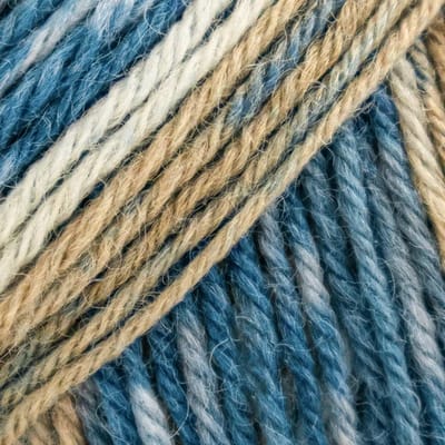 Brei-Haakgaren Luca-s – WoolenWalk Merino - 212 - Dune Whisper - Blauw gemeleerd - bol van 50 gram