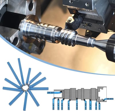 Cosensi- Draaigereedschap 11-Delig - Metaal Draai-/Freesgereedschap - Hoogwaardige Hardheid - Duurzaam - Snelle Verwerking - Carbon Staal en Carbide - Draaigereedschappen