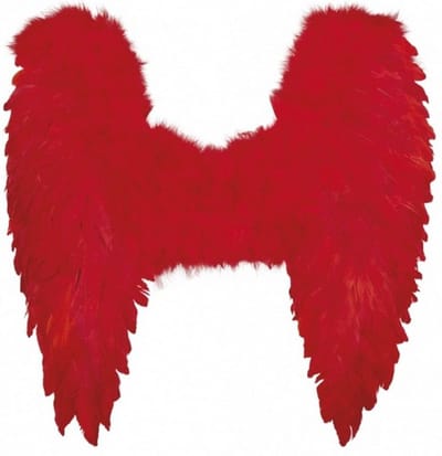 engelenvleugels gevouwen 50 x 50 cm dames rood