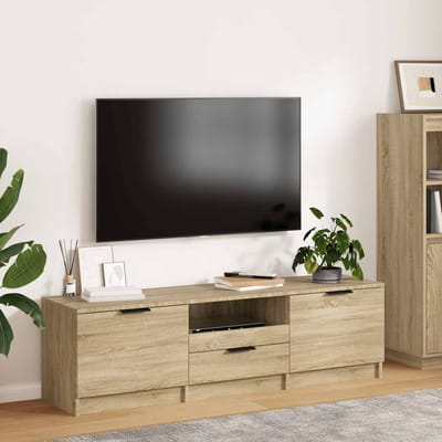 vidaXL - Tv-meubel - Sonoma - eiken - 140x35x40 - cm - bewerkt - hout