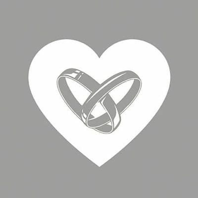 Lunch Servetten - Love Rings Silver