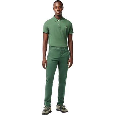 Lacoste Heren Biologisch Katoenen Slanke Chino (Sequoia Groen)