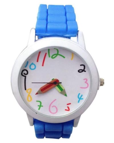 Hidzo Horloge Potlood - Ø 39 mm - Licht Blauw - Siliconen - In Horlogedoosje
