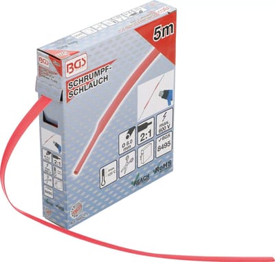 BGS krimpkousdoos rood Ø 8 mm 5 m - 6852-1