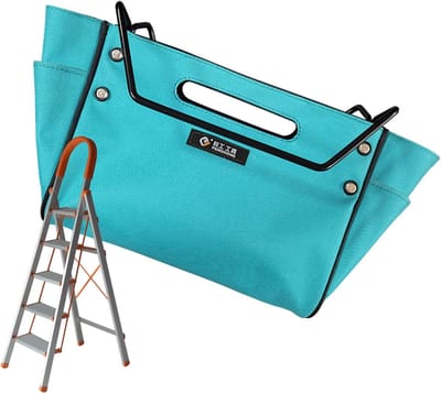 Ladder Gereedschapshouder - Opbergtas Ladder - Gereedschap Organiseren - Grote Capaciteit - 33.5 x 25.1 x 12.4 cm - Lichtblauw