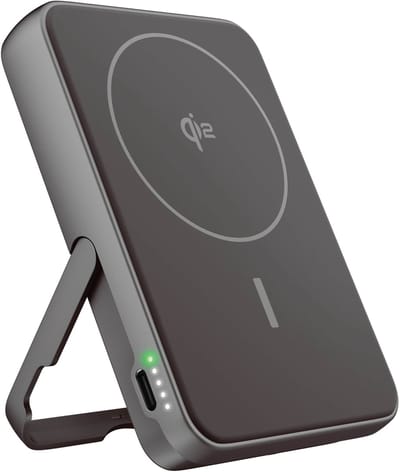 Fresh 'n Rebel Magnetische Powerbank 10000 mAh - MagSafe & Qi2 geschikt - Draadloze Powerbank iPhone & Android - USB-C - Storm Grey