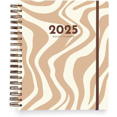 Weekagenda 2024 2025 Marble Cake - 17 Maanden Planner - Weekplanner 24 25 - Weekkalender - Afspraakplanner Planner