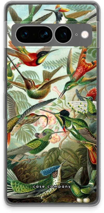Case Company® - Hoesje geschikt voor Google Pixel 7 Pro hoesje - Haeckel Trochilidae - Soft Cover Telefoonhoesje - Bescherming aan alle Kanten en Schermrand
