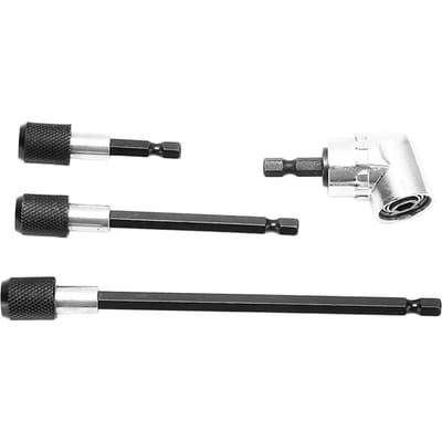 4 Stuks Boorverlengstuk Magnetisch 1/4in Zeskantschacht 105 graden Verstelbare Adapter Gereedschapsset