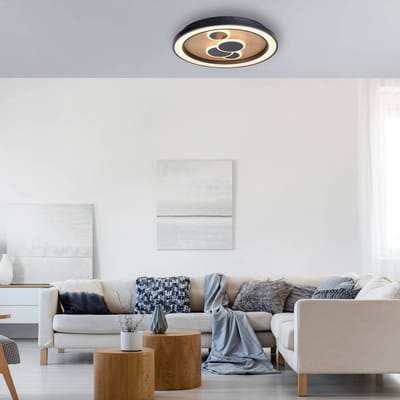 Paul Neuhaus LED plafondlamp Eliza, geolied eiken, Ø 60 cm