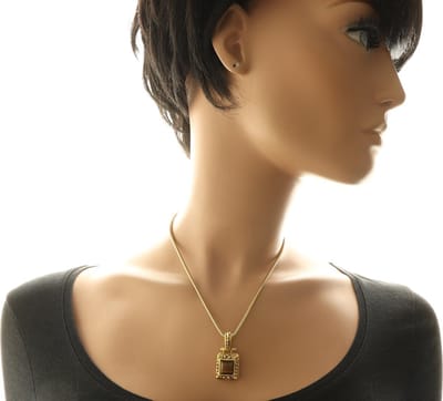 Behave® Dames Ketting - Goudkleur Vintage Hanger, 40 cm