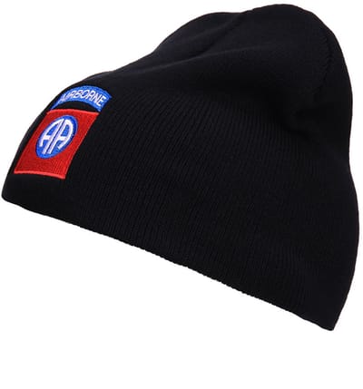 Beanie muts 82nd Airborne zwart