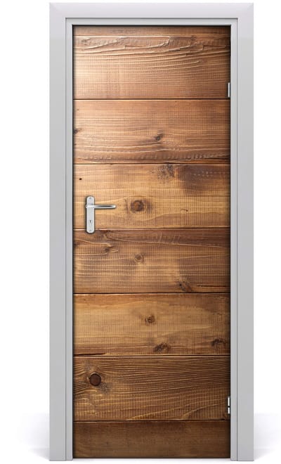 Tulup Deursticker - Houten Vloer Deurposter - 75 cm x 205 cm - Bruin Deursticker - Moderne Deur Sticker - Deursticker voor de Keuken - Deur plakfolie